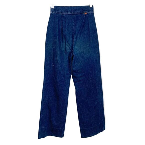 RARE Vintage 1970's Levi's Fashion Orange Tag Wide Leg Ultra Hi Rise Jeans - Picture 5 of 11